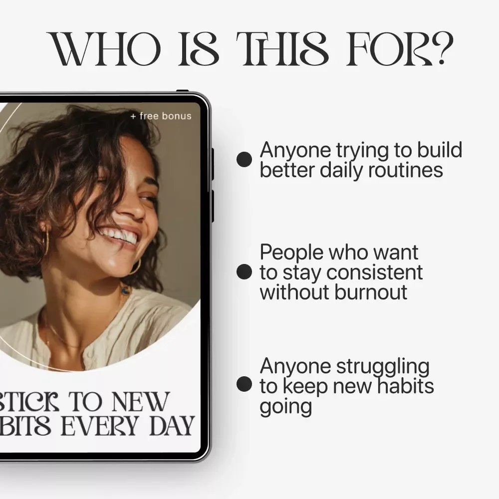 Stick to New Habits Every Day – Digital Guide | how to stay consistent with new habits, Habit Building PDF, Productivity & Self Improvement Resource