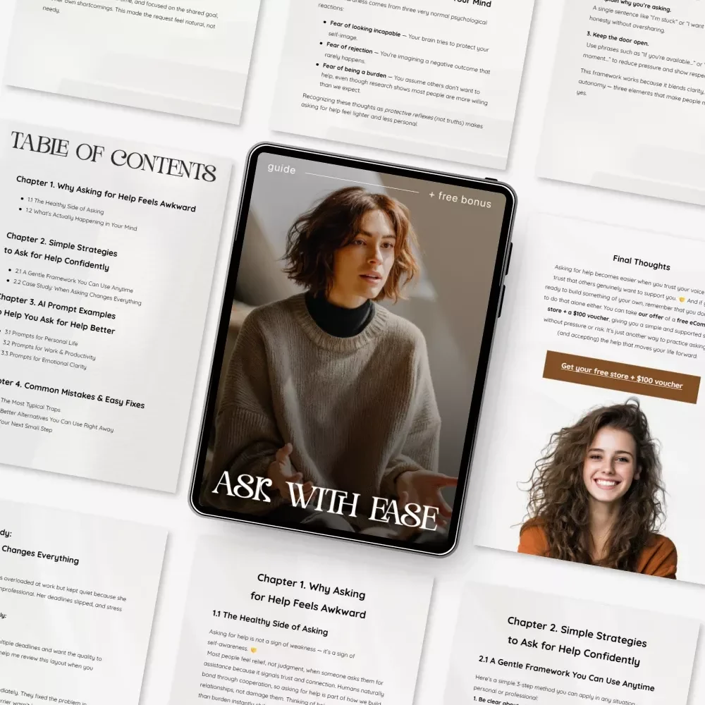 Ask With Ease – Digital Guide for Confident Communication | How to Ask for Help Without Feeling Awkward | Self-Growth eBook for Everyday Support