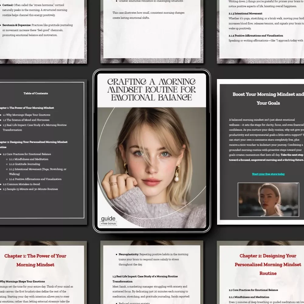 Crafting a Morning Mindset Routine for Emotional Balance | How to Build a Morning Mindset Routine for Emotional Balance Guide | Daily Emotional Wellness PDF