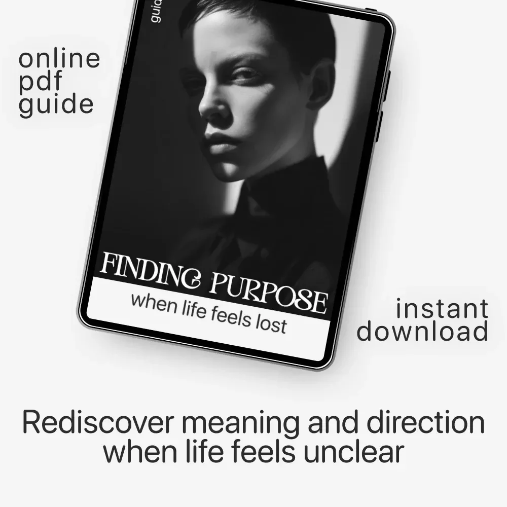 Finding Purpose When Life Feels Lost | Self-Discovery Digital Guide | Learn ways to find purpose when life feels aimless | Printable Workbook for Clarity, Motivation, and Direction