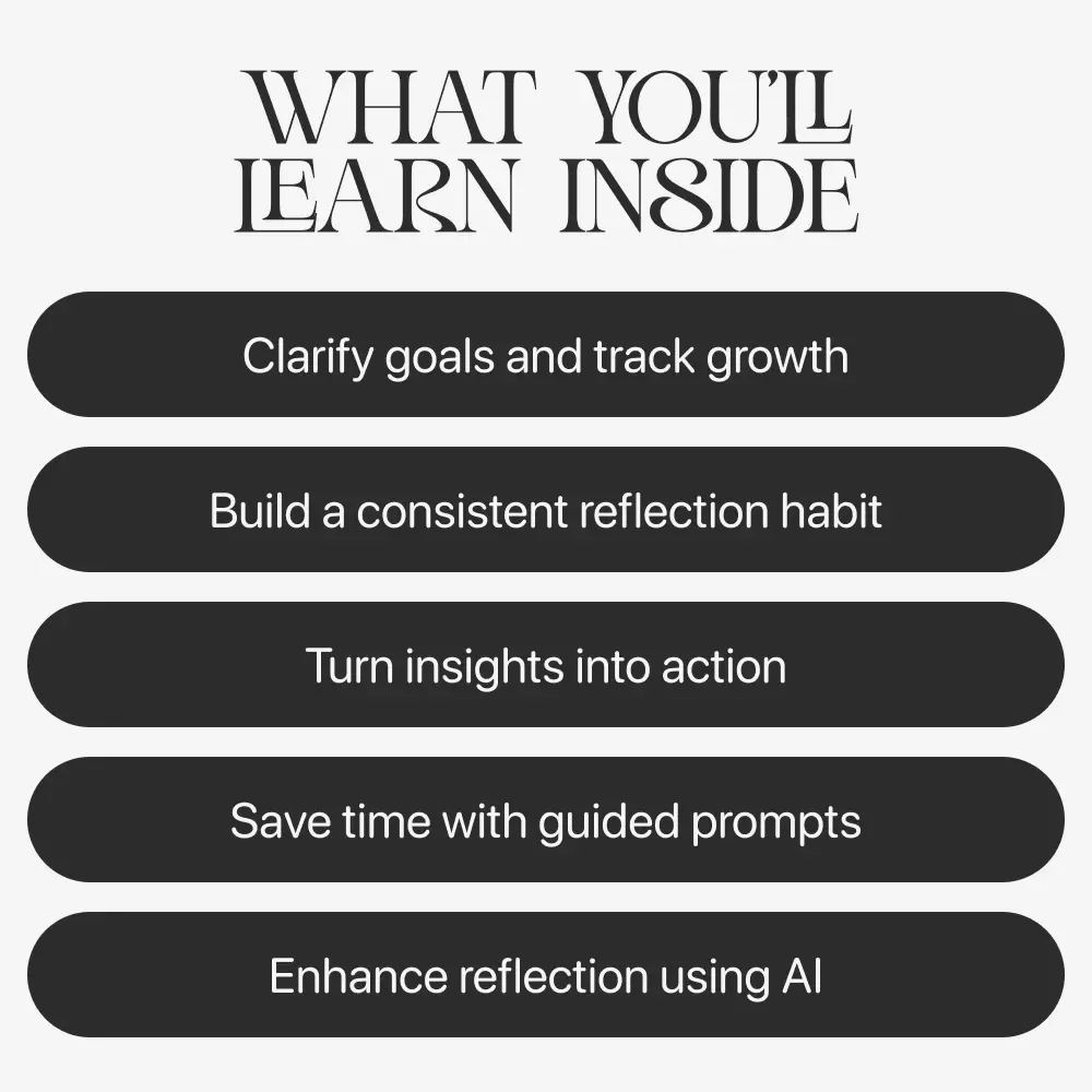 Monthly Personal Growth Reflection Guide | Monthly Personal Growth Reflection Planner, Self Development Workbook, Goal Setting & AI Reflection Prompts