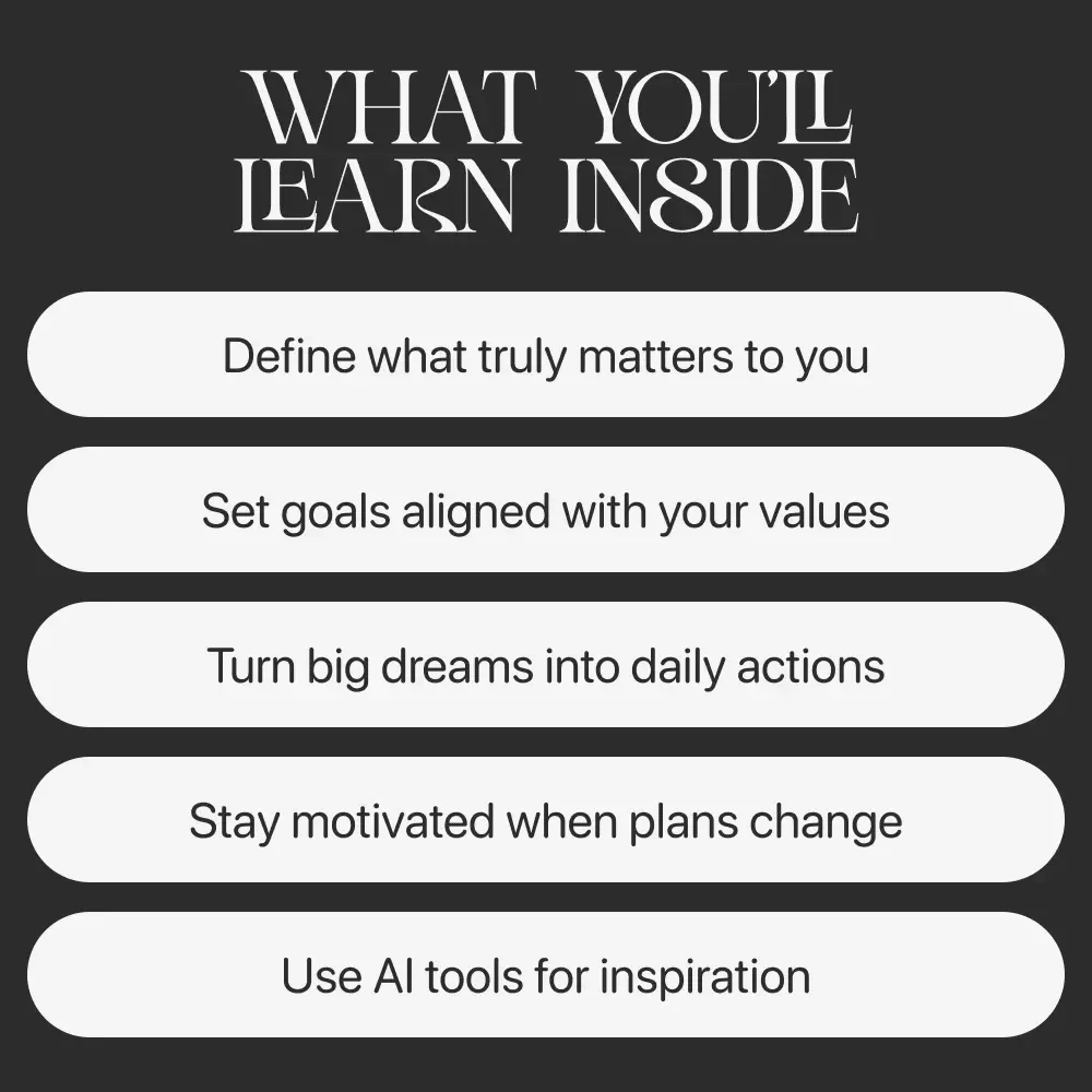 Life by Your Compass | Digital Life Planning Guide | Learn how to make a life plan that feels true to you | Printable Self-Discovery and Goal-Setting Workbook