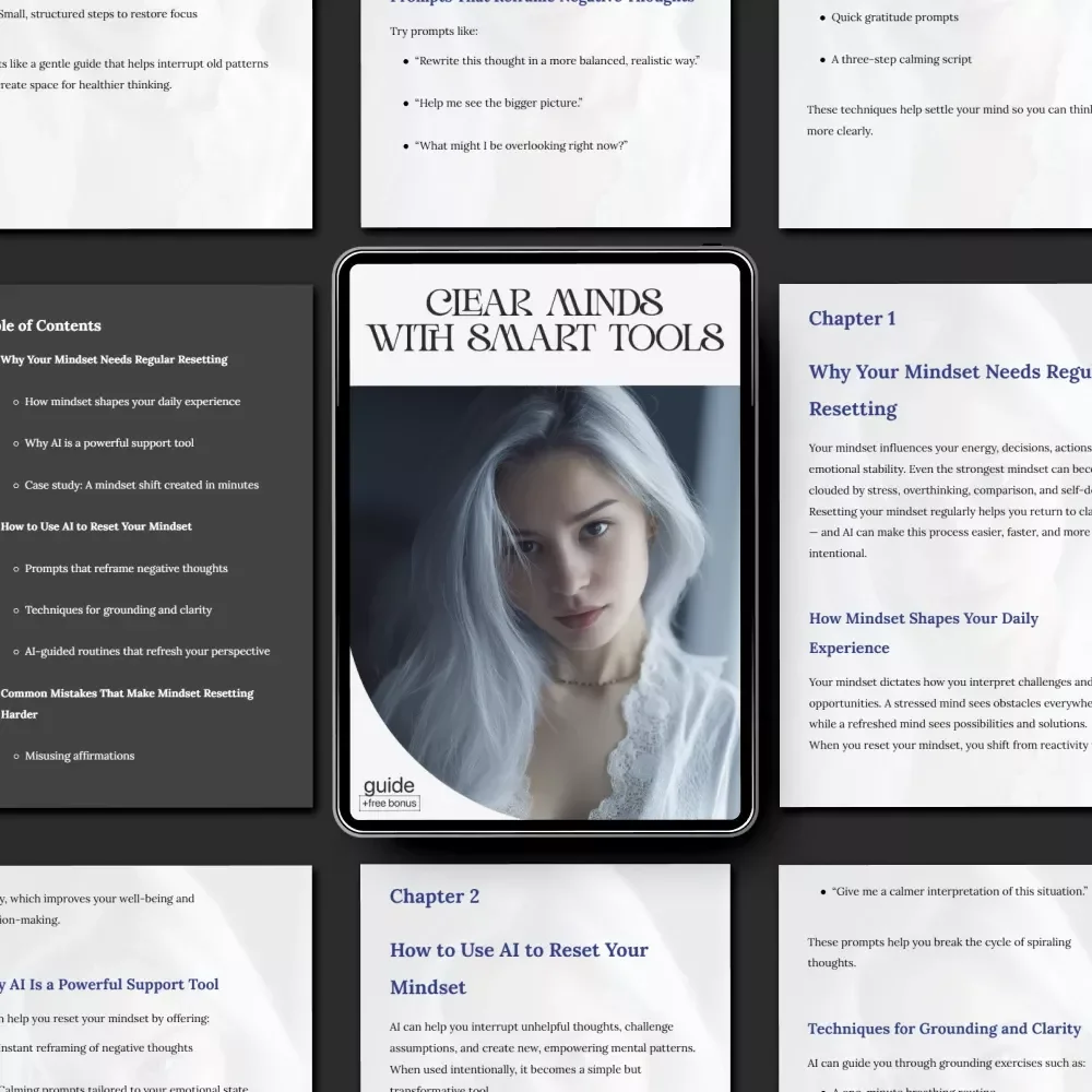 Clear Minds With Smart Tools | Guide on How to Use AI to Reset Your Mindset and Regain Focus with Ease