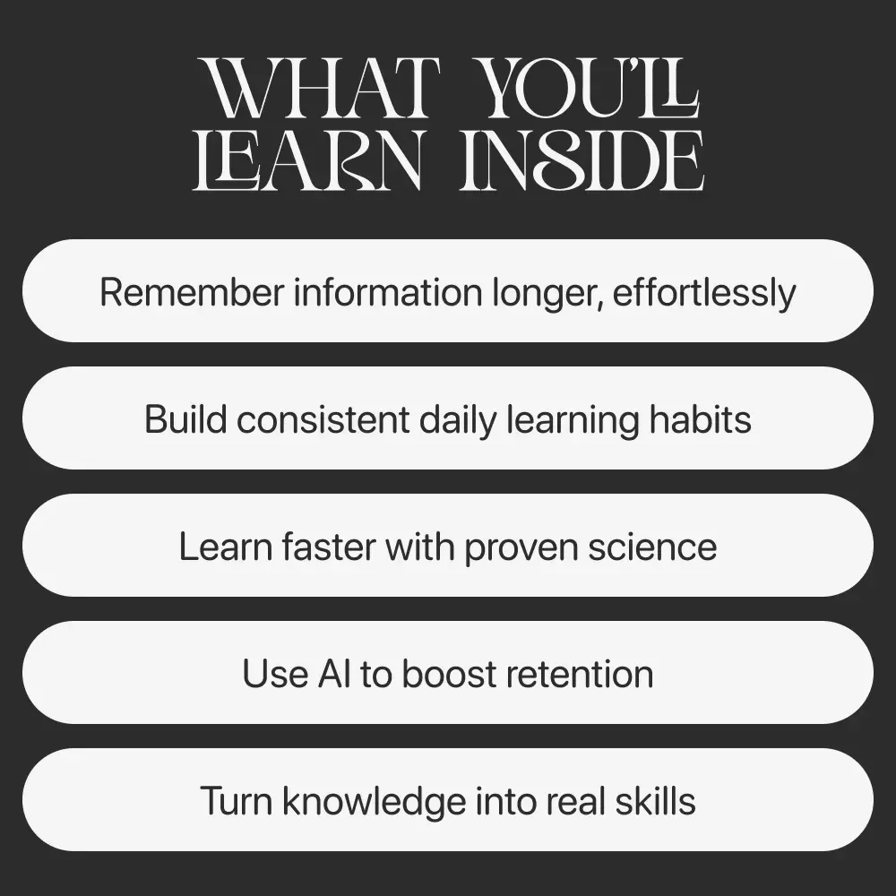 Learn Smarter, Not Harder Strategies | Learning Strategies That Actually Stick eBook | Study Smarter Guide | Digital Download for Students, Professionals & Lifelong Learners