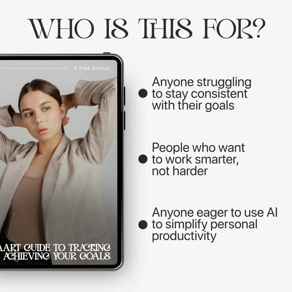 A Smart Guide to Tracking and Achieving Your Goals – AI Weekly Review System for Goals, eBook, Checklist, Productivity Guide