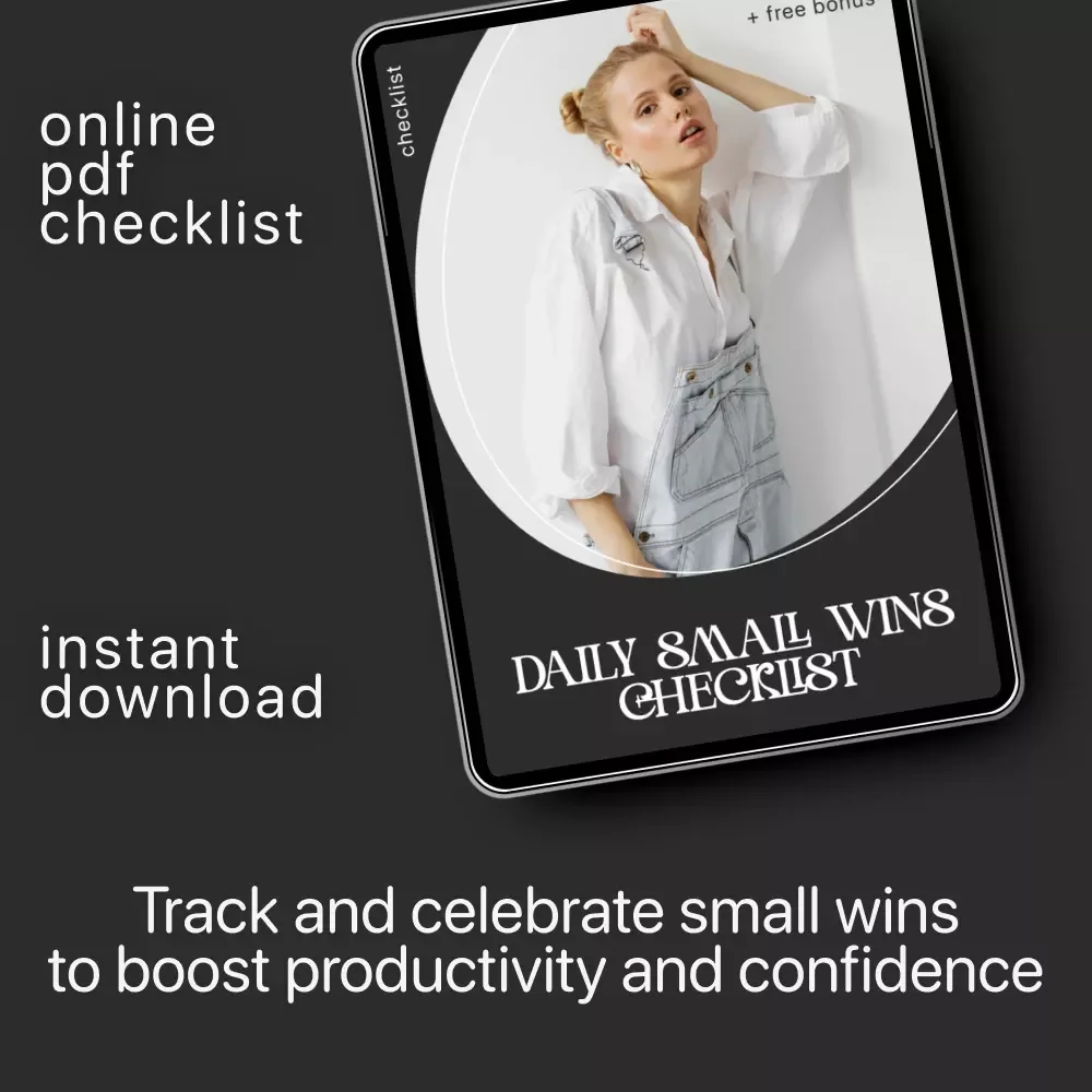 Daily Small Wins Checklist – Simple Guide on How to Notice Small Wins Daily for Productivity, Motivation, and Personal Growth