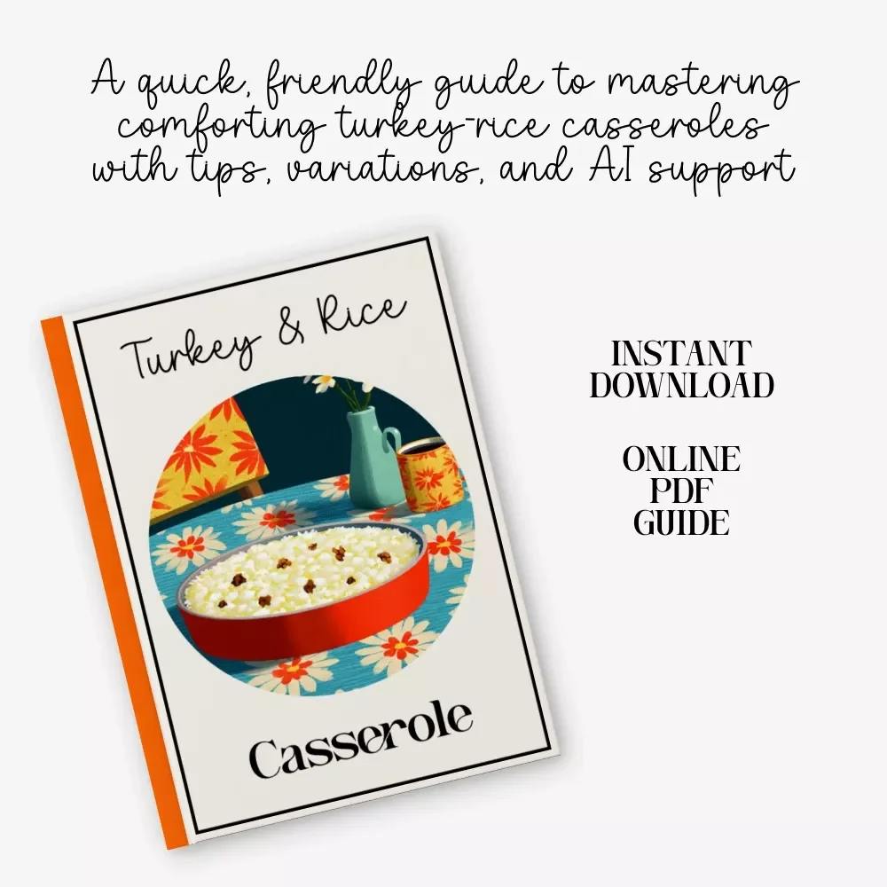 Turkey and Rice Casserole Guide — Cozy Comfort Food eBook for Home Cooks | Printable Digital Download | Step-by-Step How to Make Turkey and Rice Casserole