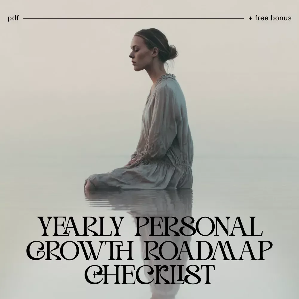 Yearly Personal Growth Roadmap Checklist | Printable Digital Planner & Goal Tracker | yearly personal growth roadmap Guide