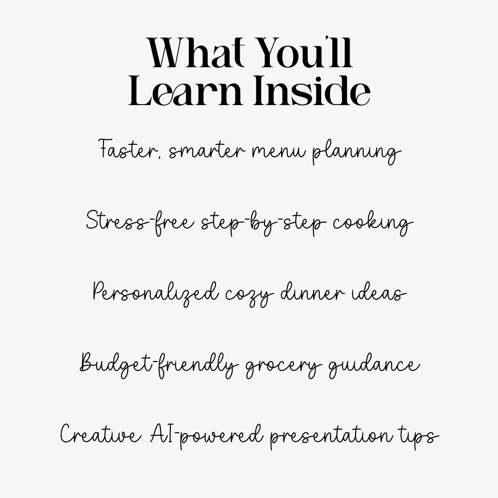Planning a Cozy Dinner with AI-Generated Recipes | How to Plan a Cozy Dinner with AI-Suggested Recipes | Printable eBook Guide for Stress-Free Evenings