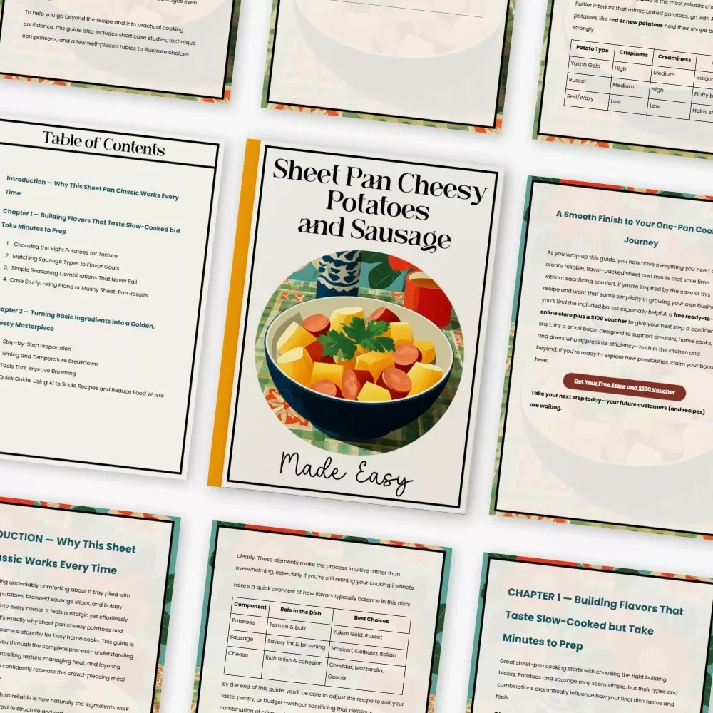 Sheet Pan Cheesy Potatoes and Sausage Made Easy — Digital Cooking Guide | Weeknight Dinner Shortcut + sheet pan cheesy potatoes and sausage recipe