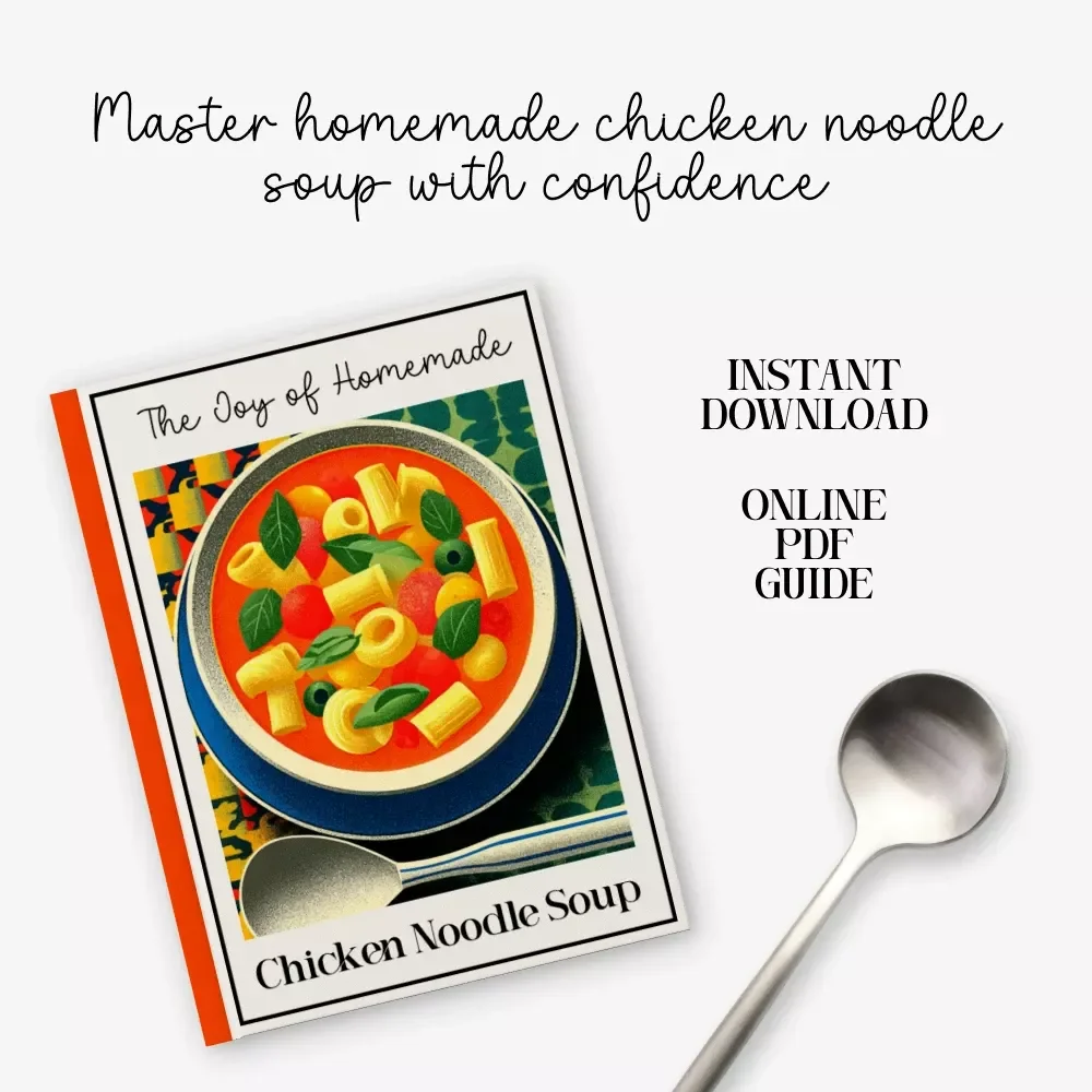 The Joy of Homemade Chicken Noodle Soup | Easy Chicken Noodle Soup from Scratch Guide | Cozy Comfort Food Recipe eBook | Digital Download