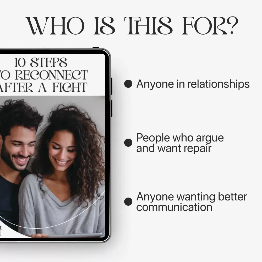 10 Steps to Reconnect After a Fight | Ways to Reconnect After a Fight Digital Checklist for Couples, Communication & Relationship Reset