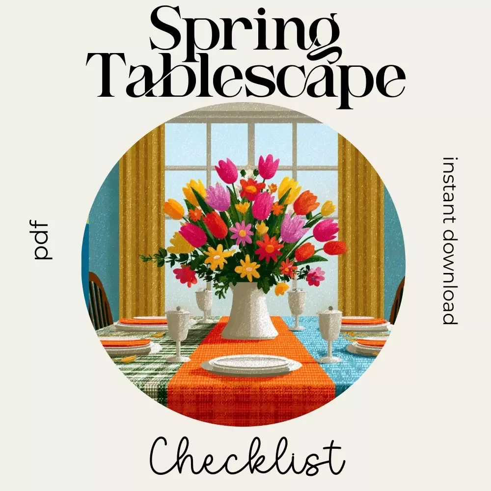 Spring Tablescape Checklist | Printable Digital Download | Spring Decor Guide for Elegant Table Settings