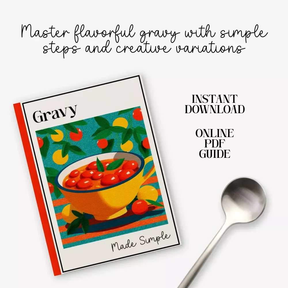 Gravy Made Simple – Digital Download Guide, Easy Gravy eBook for Beginners, Homemade Gravy Techniques, Flavor Variations & AI Cooking Tips