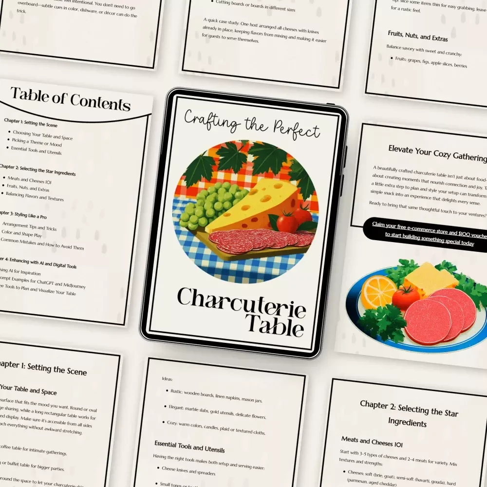 Crafting the Perfect Charcuterie Table – Ultimate Charcuterie Guide, eBook & Styling Checklist for Stunning Grazing Tables | Digital Download