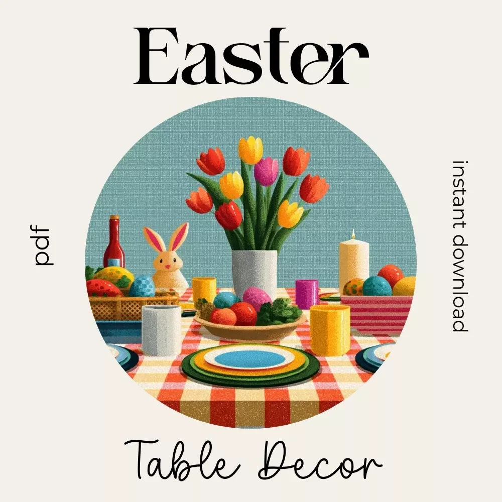 Easter Table Décor Checklist – Printable Guide for Decoration Table for Easter, Spring Tablescape Planner, Instant Download