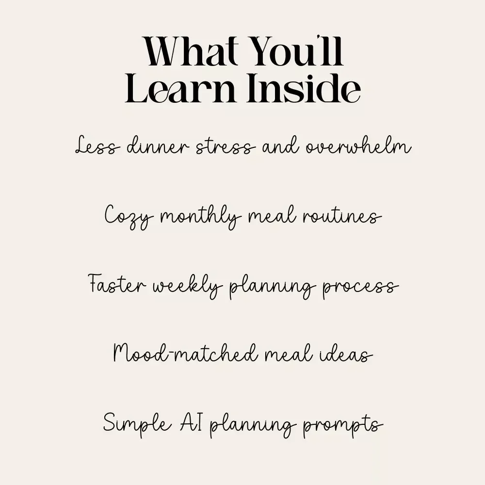 Crafting Your Cozy Dinner Calendar – Ebook Guide on How to Plan a Cozy Dinner Calendar for a Month | Cozy Meal Planning & AI Prompts for Busy Homes