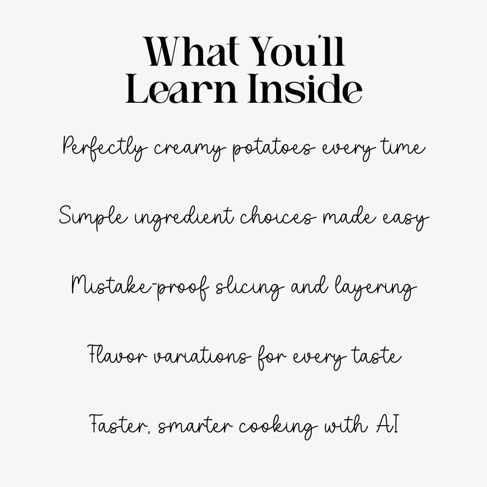Mastering Scalloped Potatoes Step by Step – Easy Comfort Food Guide | How to Make Scalloped Potatoes From Scratch | Printable Digital Recipe eBook