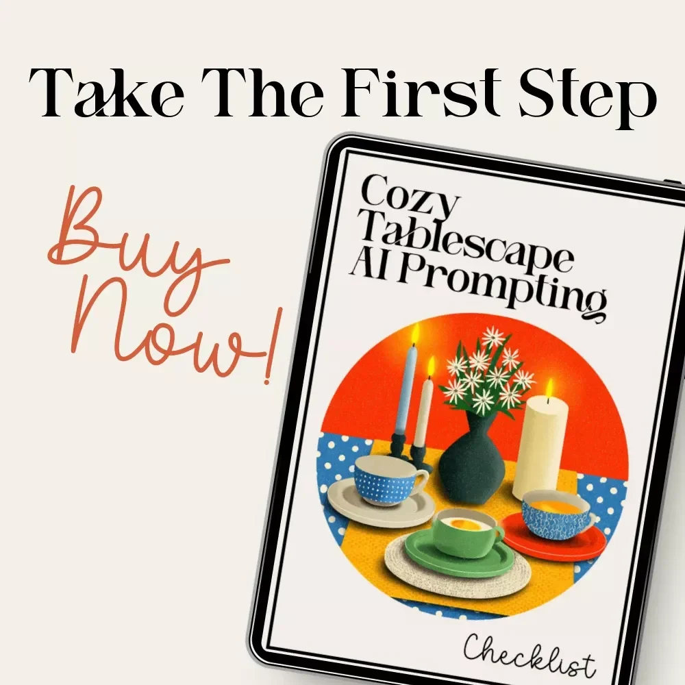 Cozy Tablescape AI Prompting Checklist | Seasonal Table Decor Prompt Guide | Digital Download for Stunning AI-Styled Table Settings