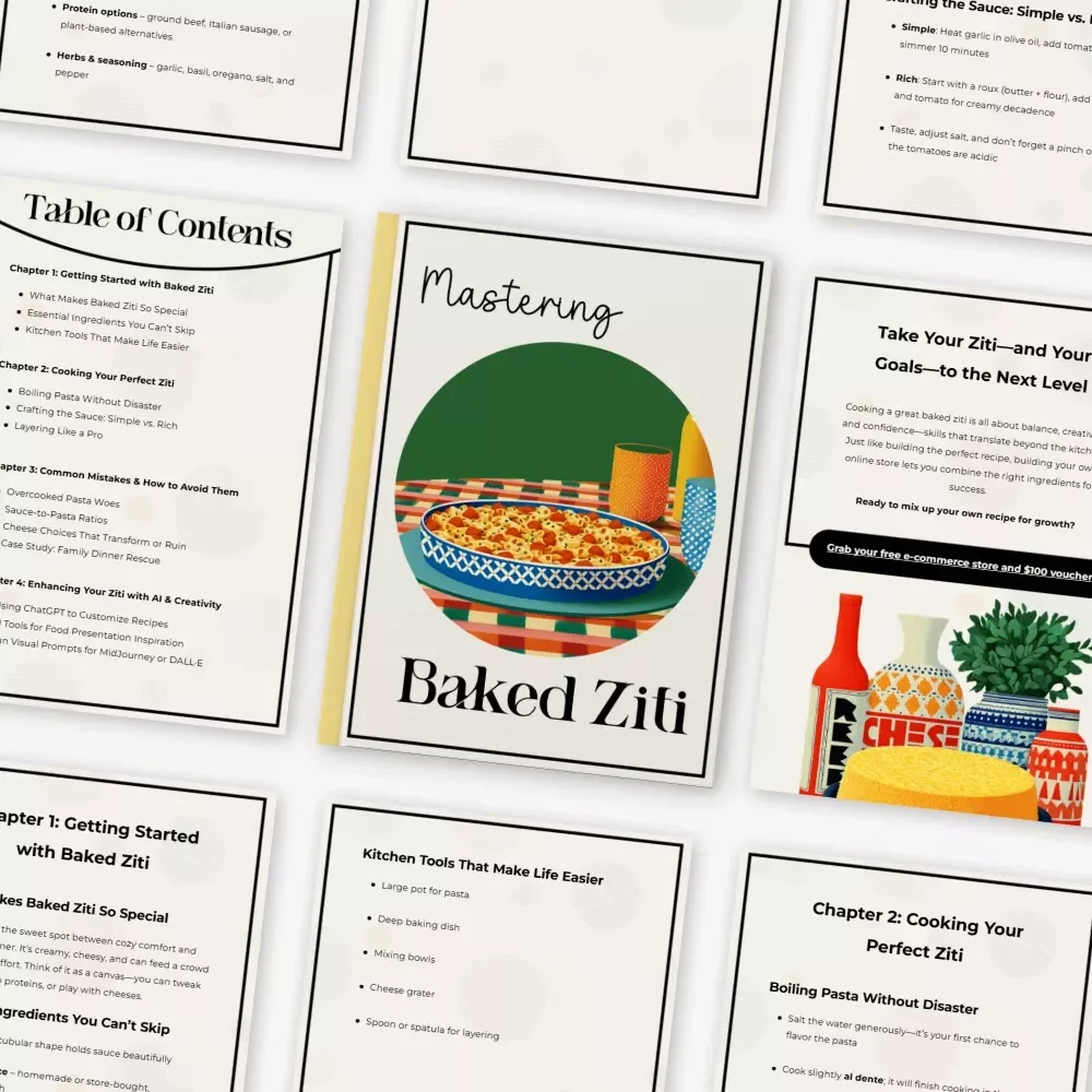 Mastering Baked Ziti – Ultimate baked ziti recipe Guide, Easy Oven Pasta Bake eBook, Family Dinner & Meal Prep Cookbook PDF