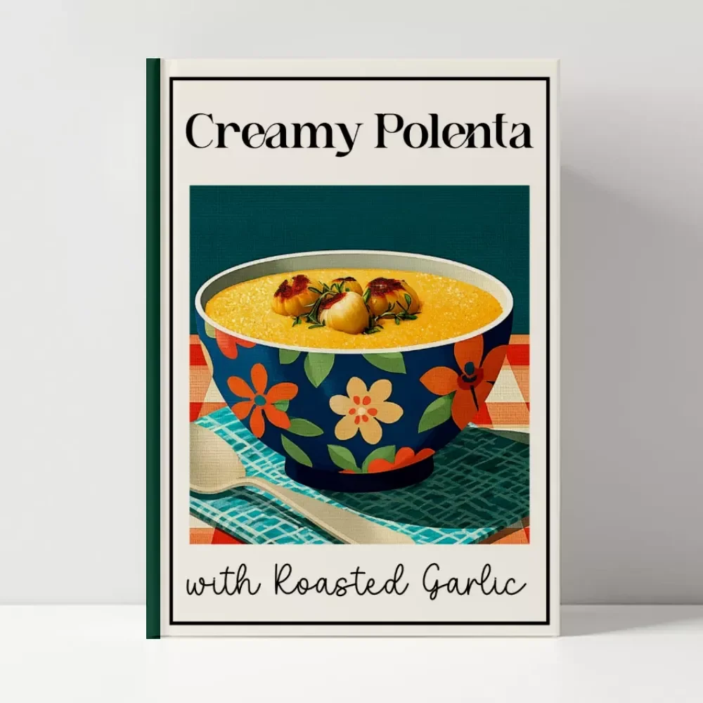Creamy Polenta with Roasted Garlic — Comfort Food Guide | Printable Cooking eBook | creamy polenta with roasted garlic recipe | Digital Download