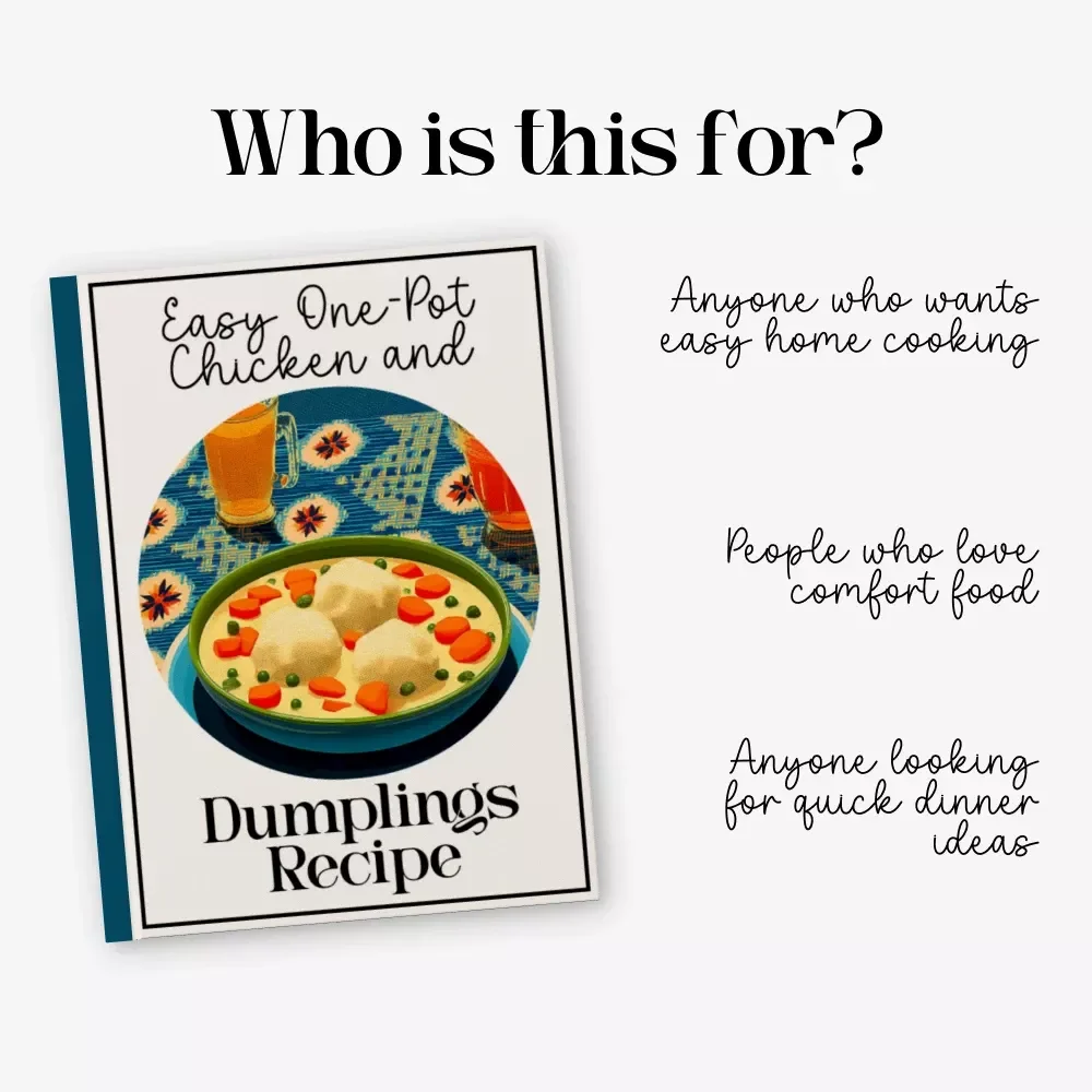 Easy One-Pot Chicken and Dumplings Recipe | easy one pot chicken and dumplings recipe Guide | Cozy Comfort Food Digital Download | Beginner Friendly One-Pot Dinner