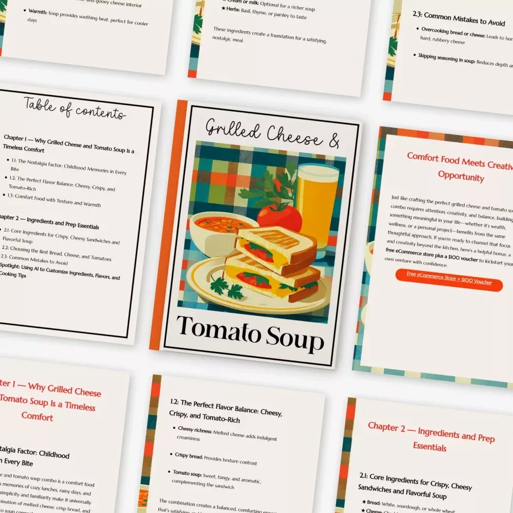 Grilled Cheese and Tomato Soup Guide | How to Make a Nostalgic Grilled Cheese and Tomato Soup Combo at Home | Comfort Food Digital Download