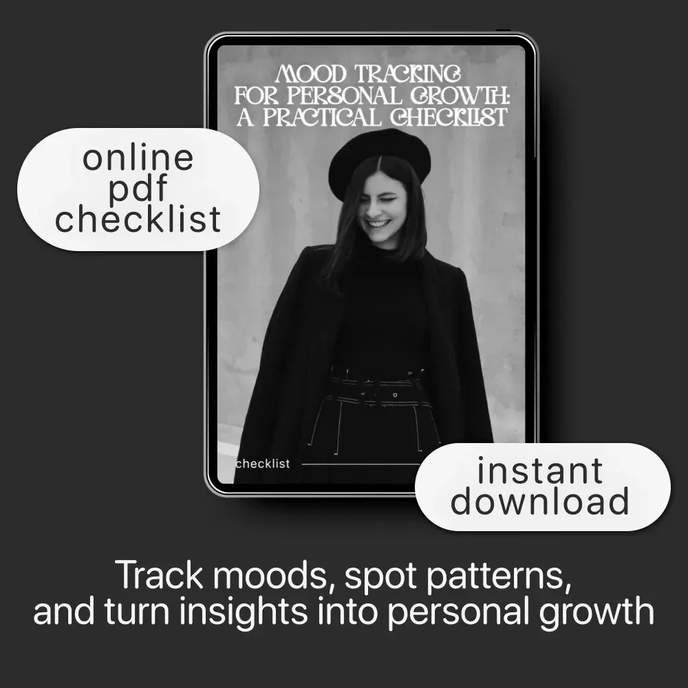 Mood Tracking for Personal Growth | Digital Checklist for Emotional Awareness, Self-Reflection, and Habit Building