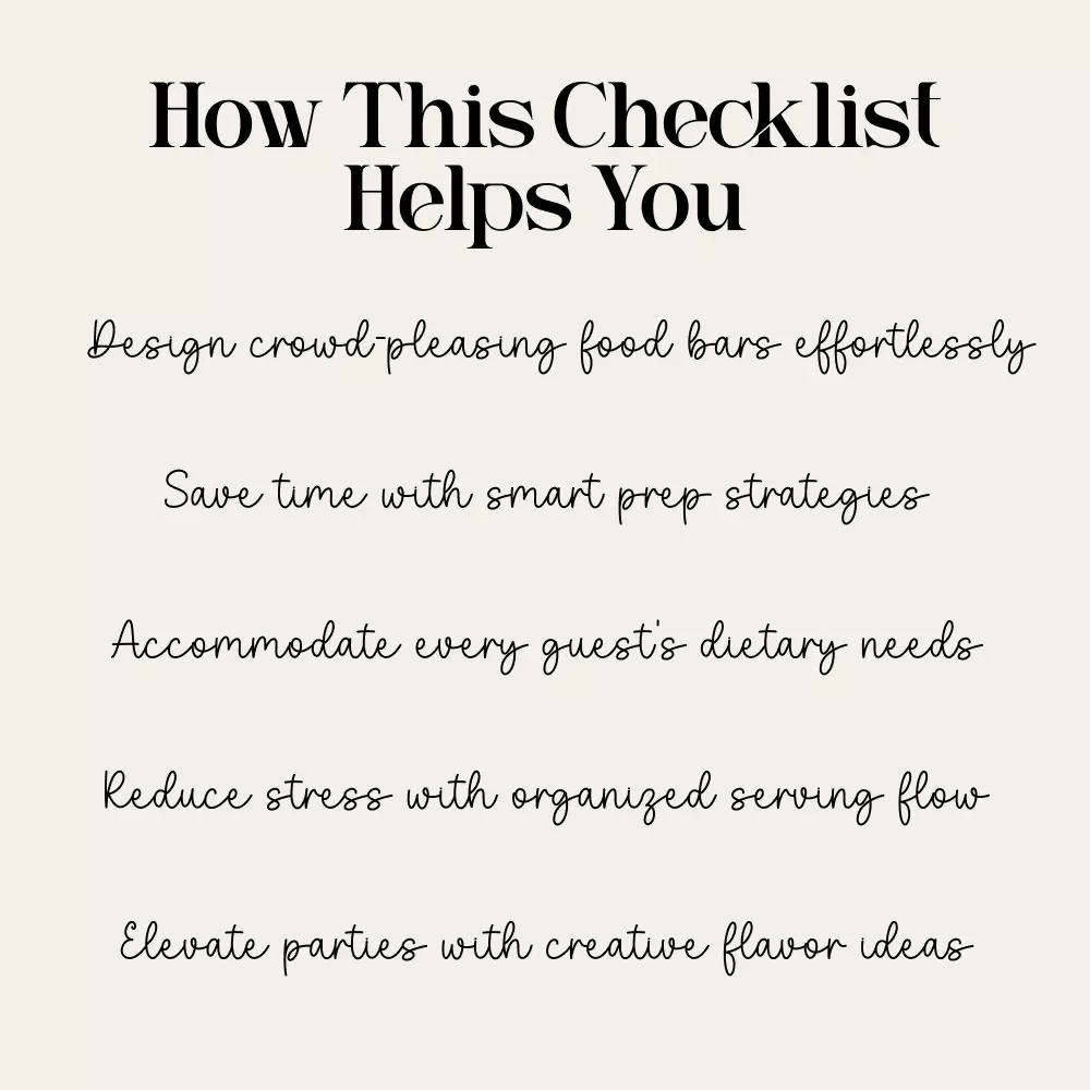 Build-Your-Own Comfort Food Bar Checklist | How to Plan a Build-Your-Own Comfort Food Bar | Party Planning Printable