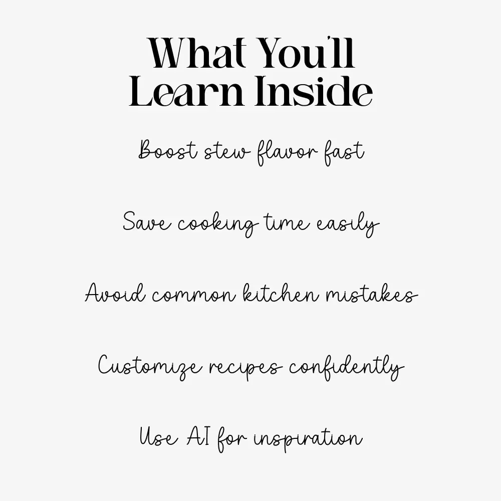 Cozy Chicken Stew – Comfort Food Guide | Easy Homemade chicken stew recipe eBook | Digital Download Kitchen Companion
