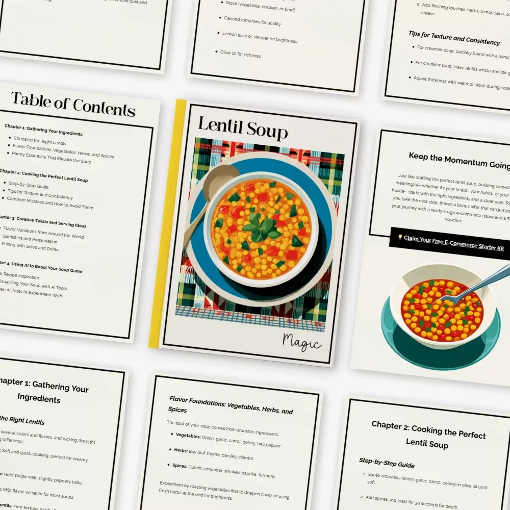 Lentil Soup Magic | Cozy Comfort Food Guide + lentil soup recipe | Easy Healthy Meal Planner PDF