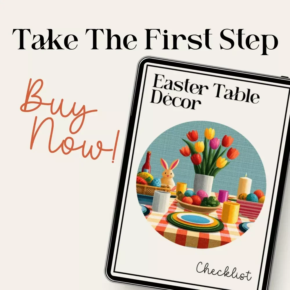 Easter Table Décor Checklist – Printable Guide for Decoration Table for Easter, Spring Tablescape Planner, Instant Download