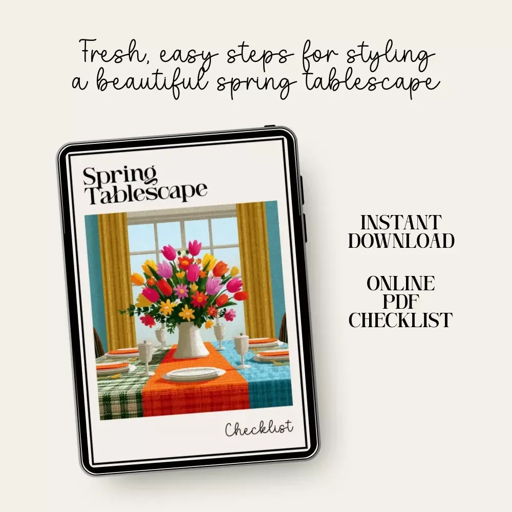 Spring Tablescape Checklist | Printable Digital Download | Spring Decor Guide for Elegant Table Settings