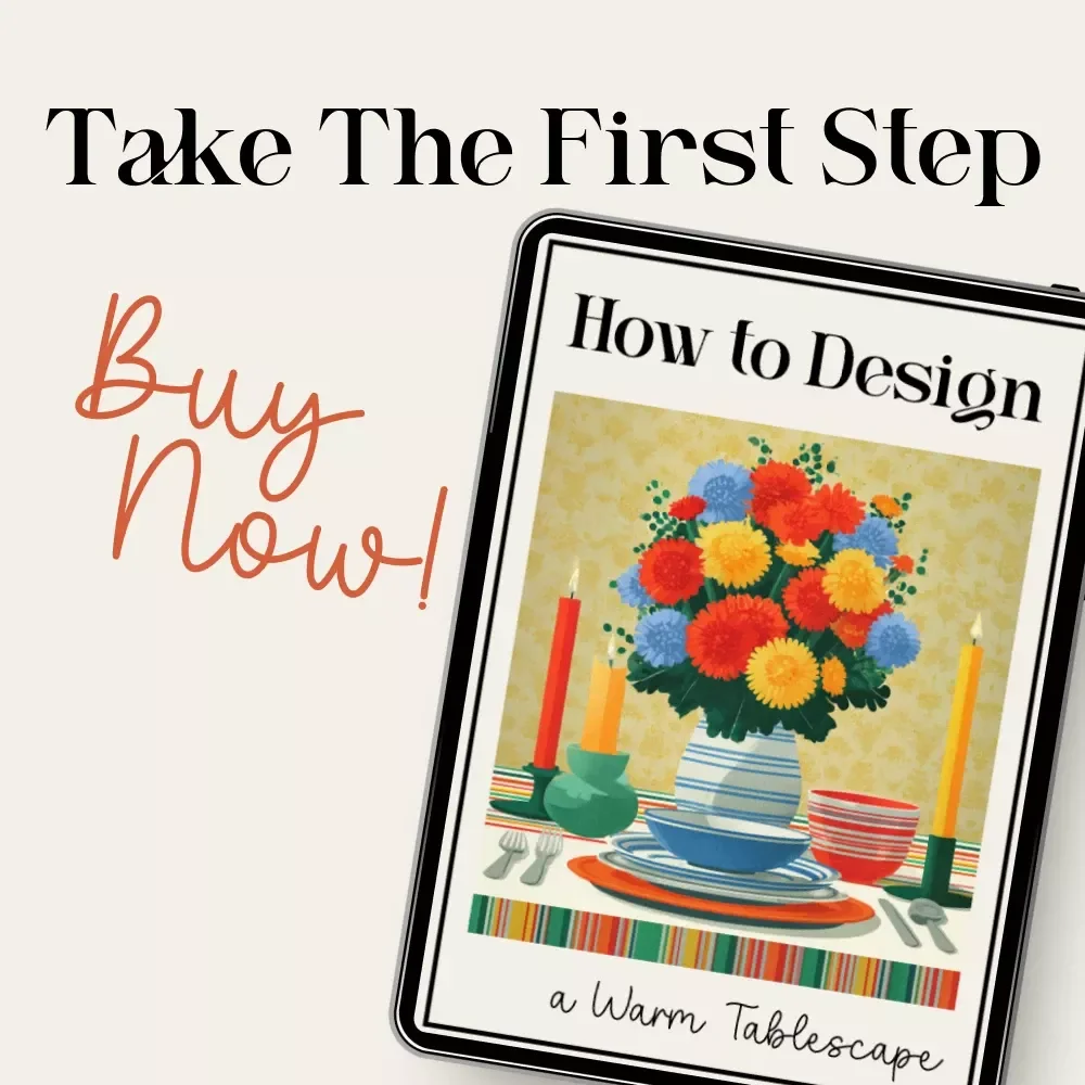 How to Design a Warm Tablescape | Cozy Dining Decor Guide | Digital Download eBook & Checklist for Warm Tablescape Styling