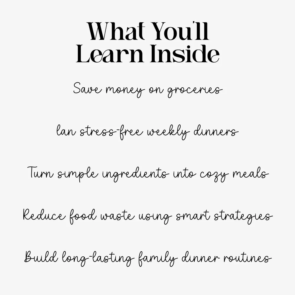 Cozy Family Dinner Ideas on a Budget | Budget-Friendly Family Meals eBook | Cozy Family Dinners Planner | Affordable Recipes Guide | Weekly Meal Planning for Families