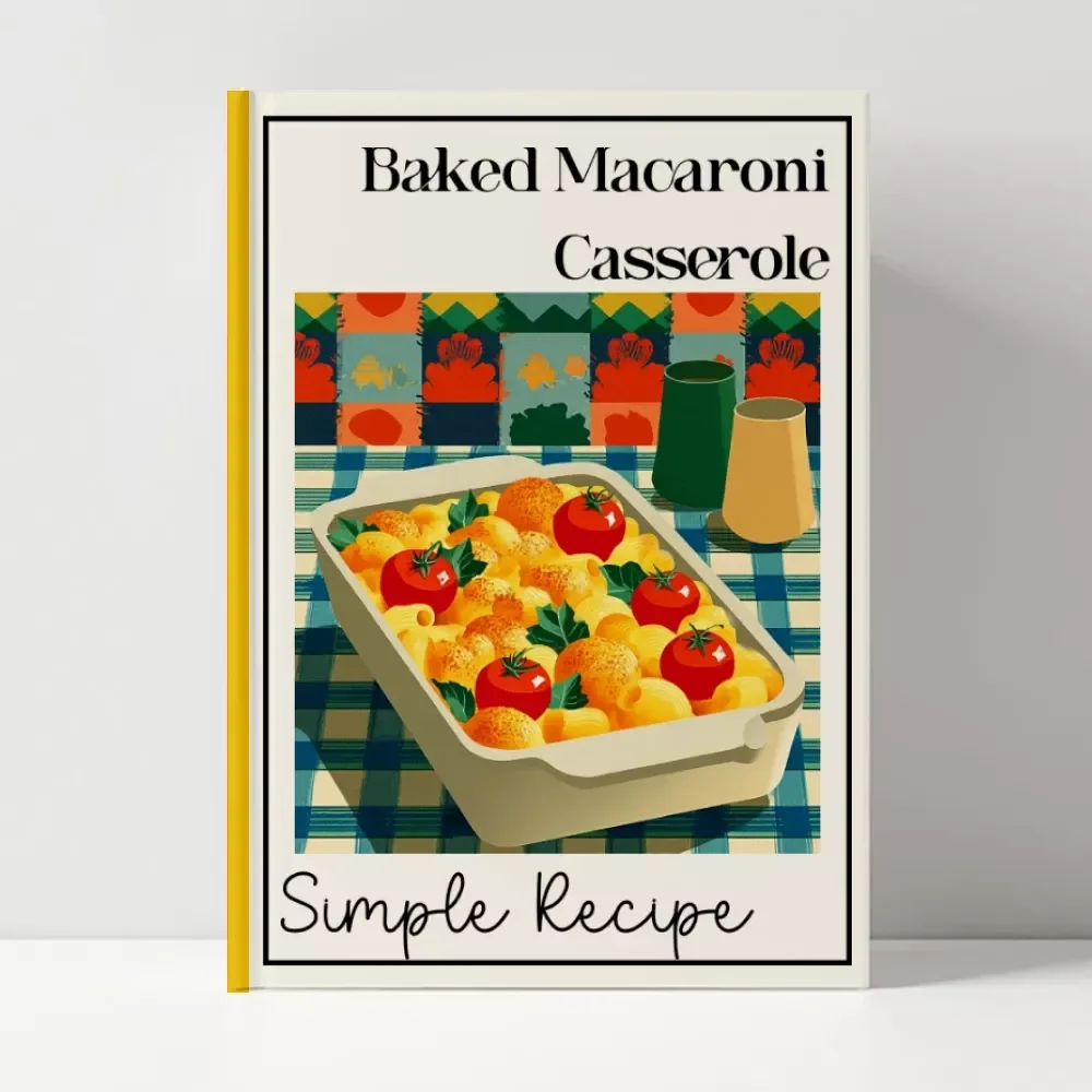Simple Baked Macaroni Casserole Recipe – Easy Homemade Comfort Food Guide, Step-by-Step Cheesy Casserole Dinner, Family-Friendly Digital Download, Simple Baked Macaroni Casserole Recipe