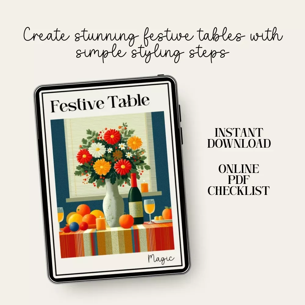 Festive Table Magic – Christmas Table Decorations Checklist | Holiday Tablescape Planner | Instant Download