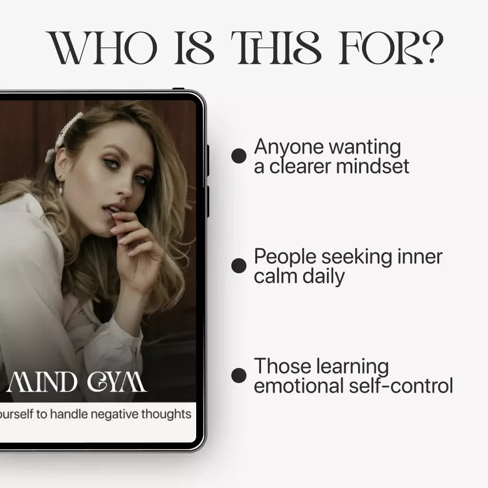 Mind Gym: Train Yourself to Handle Negative Thoughts | Digital Checklist | How to Handle Negative Thoughts Calmly