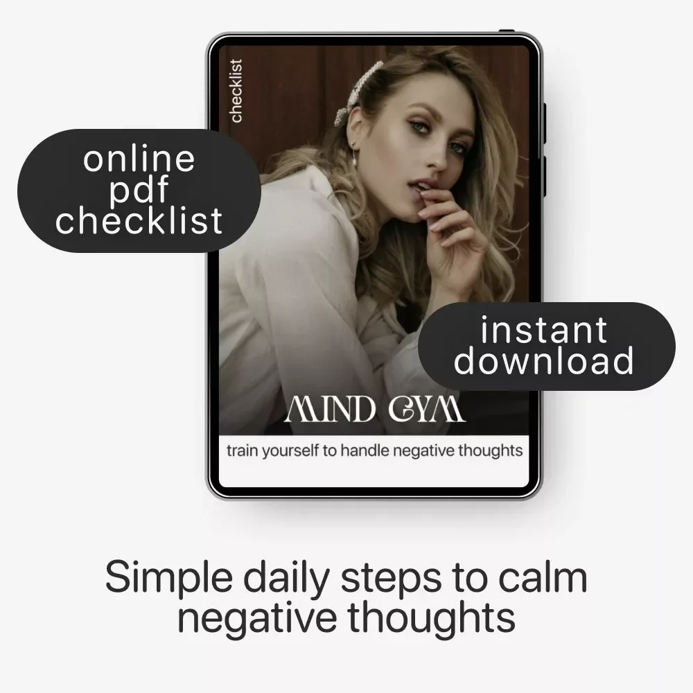 Mind Gym: Train Yourself to Handle Negative Thoughts | Digital Checklist | How to Handle Negative Thoughts Calmly