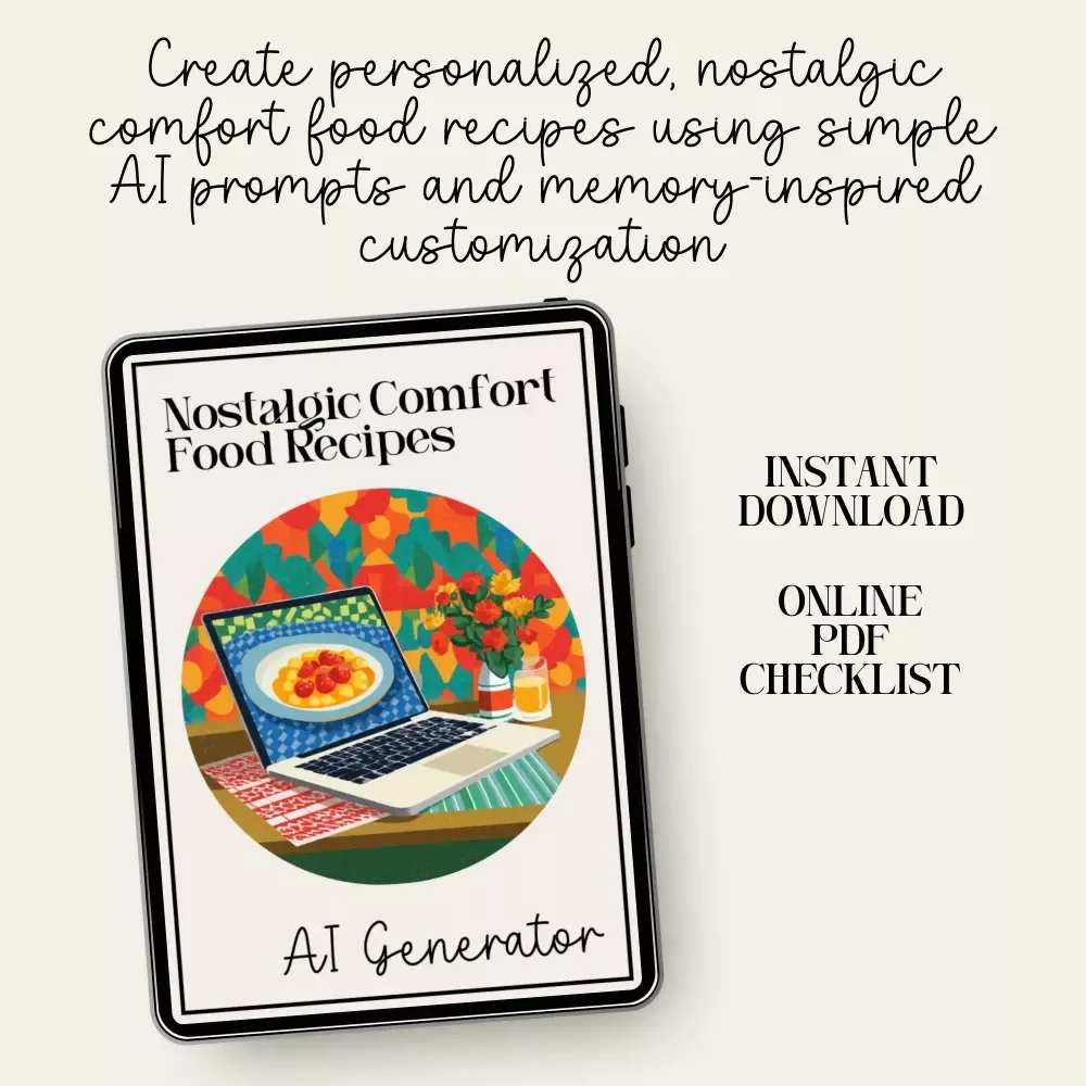 Nostalgic Comfort Food Recipes AI Generator | Digital Checklist & Guide for Easy AI-Powered Nostalgic Meals | ai recipe generator for nostalgic comfort food meals