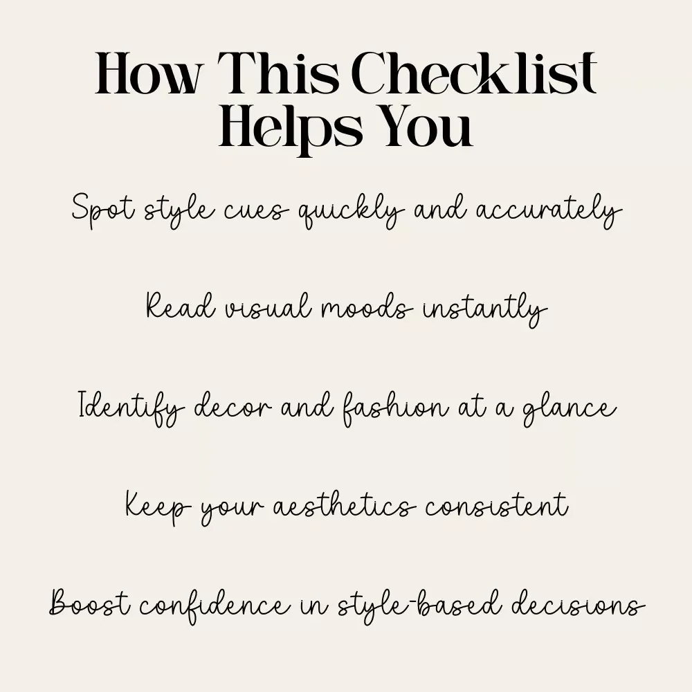 A Pocket Checklist for Spotting Cottagecore vs Grandmacore | Printable Aesthetic Style Guide | Cottagecore vs Grandmacore Cheat Sheet for Quick Visual ID