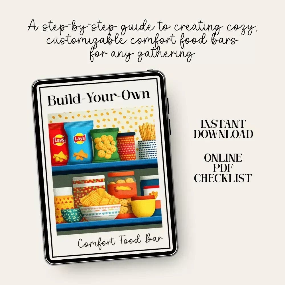 Build-Your-Own Comfort Food Bar Checklist | How to Plan a Build-Your-Own Comfort Food Bar | Party Planning Printable