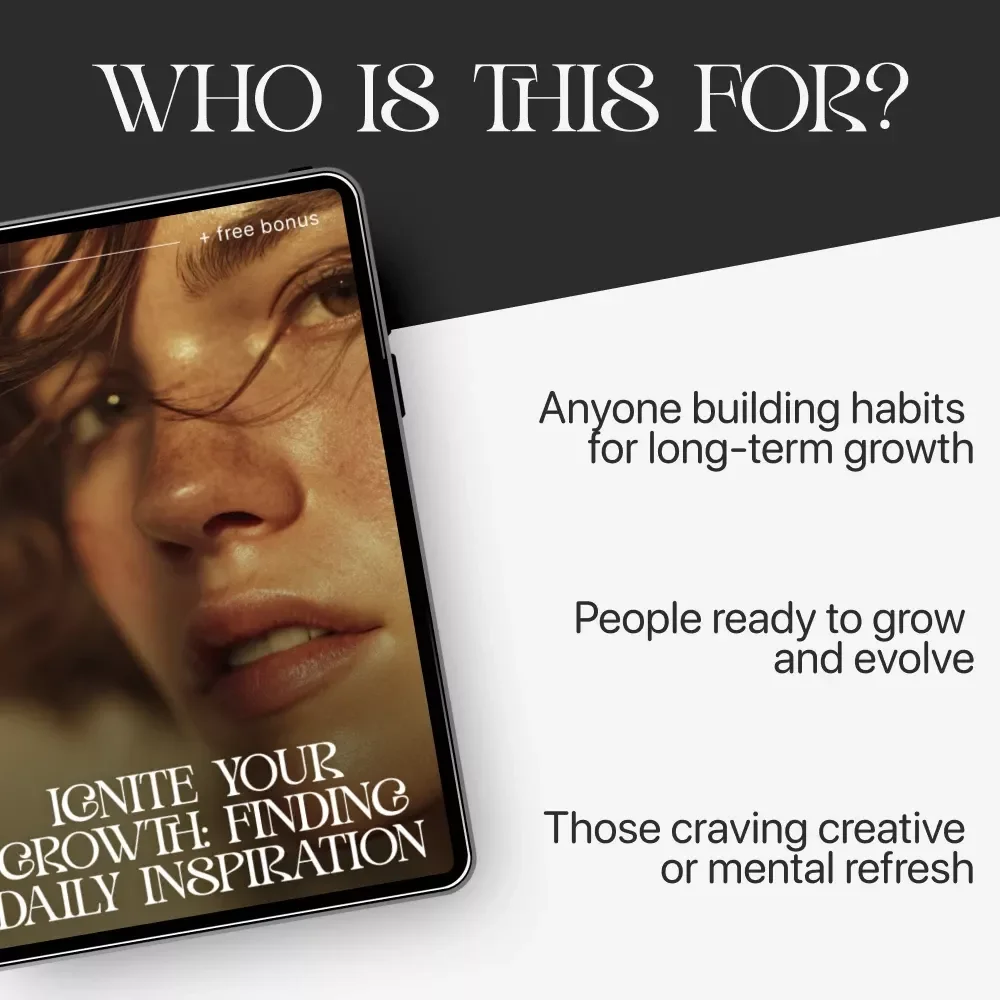 Ignite Your Growth: Finding Daily Inspiration | Digital eBook | How to Find Inspiration for Personal Growth