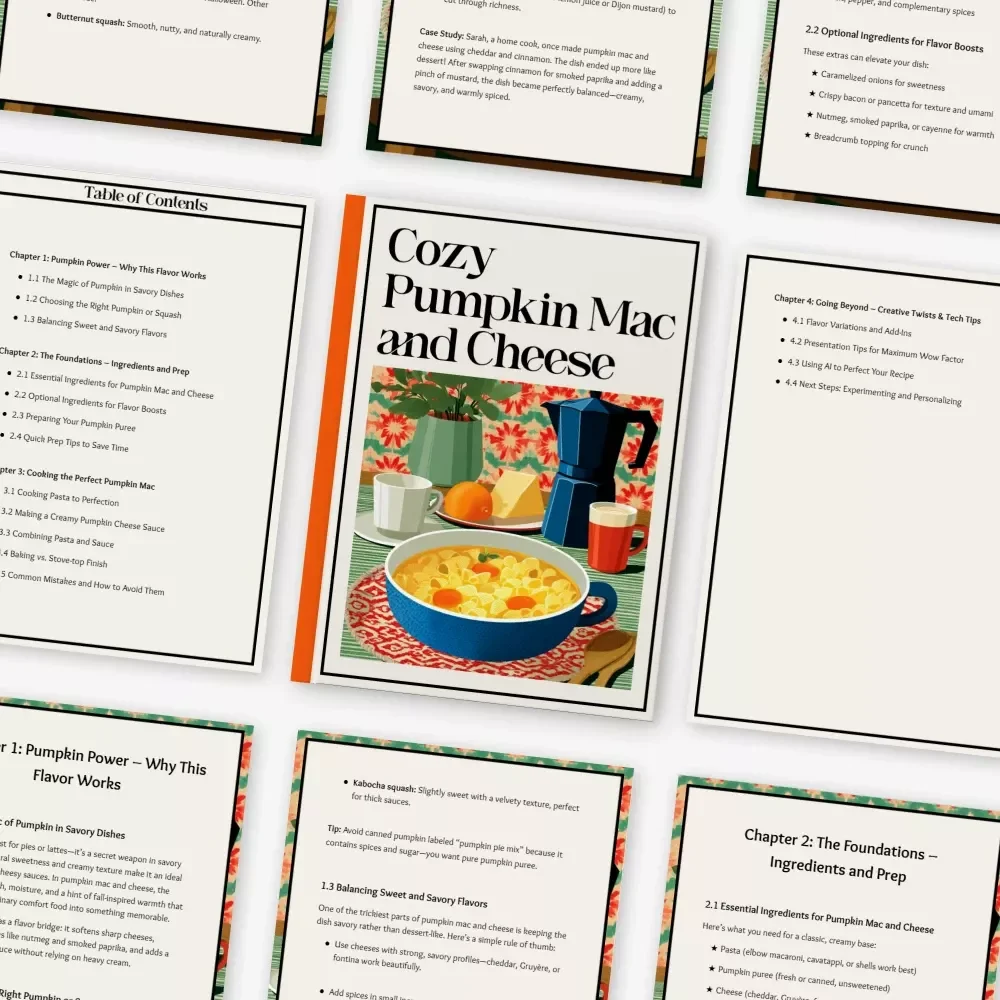 Cozy Pumpkin Mac and Cheese – Ultimate How to Make Pumpkin Mac and Cheese Guide | Fall Recipe Digital Download | Comfort Food Cooking eBook
