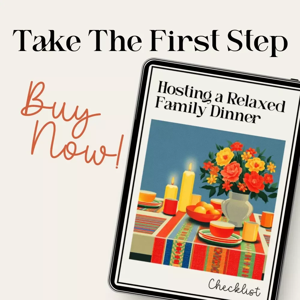 Hosting a Relaxed Family Dinner | Cozy Dinner Checklist, Family Gathering Planner, Stress-Free Hosting eBook, Digital Download for Easy Entertaining