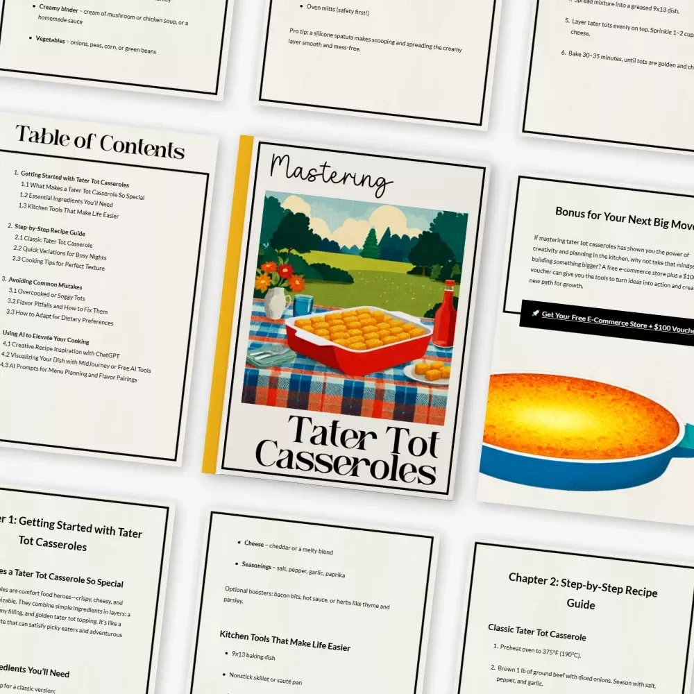 Mastering Tater Tot Casseroles – Digital Cooking Guide for Comfort Food Lovers | Ultimate tater tot casserole recipe eBook & Meal Planning Resource