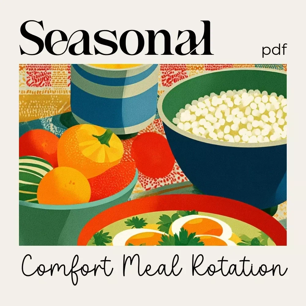 Seasonal Comfort Meal Rotation Checklist – Digital Meal Planner, Printable Kitchen Guide, How to Rotate Comfort Meals Through the Seasons