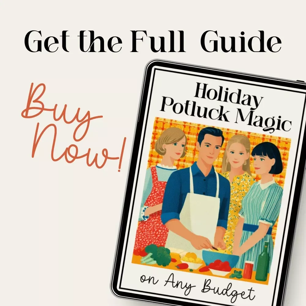 Holiday Potluck Magic on Any Budget | how to build a budget-friendly holiday potluck menu eBook | Stress-Free Hosting Guide & Party Planning Printable Download