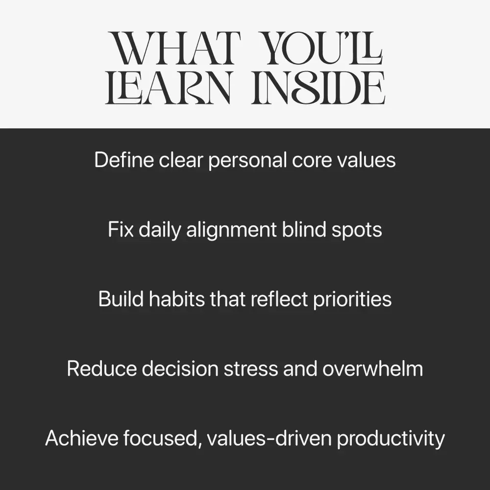 Aligned & Aware – A Practical Guide on How to Feel More Aligned With Your Values | Digital Self-Growth eBook | Personal Development & Clarity Workbook Download