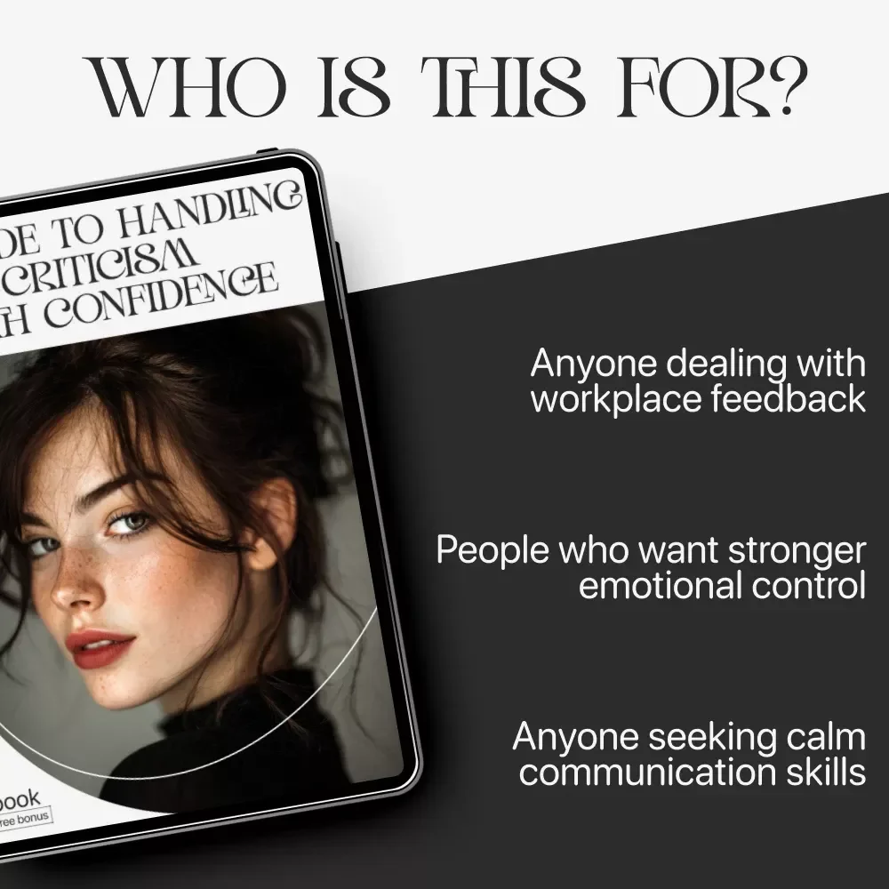 A Guide to Handling Criticism with Confidence | How to Handle Criticism Calmly eBook | Digital Download for Emotional Intelligence & Communication